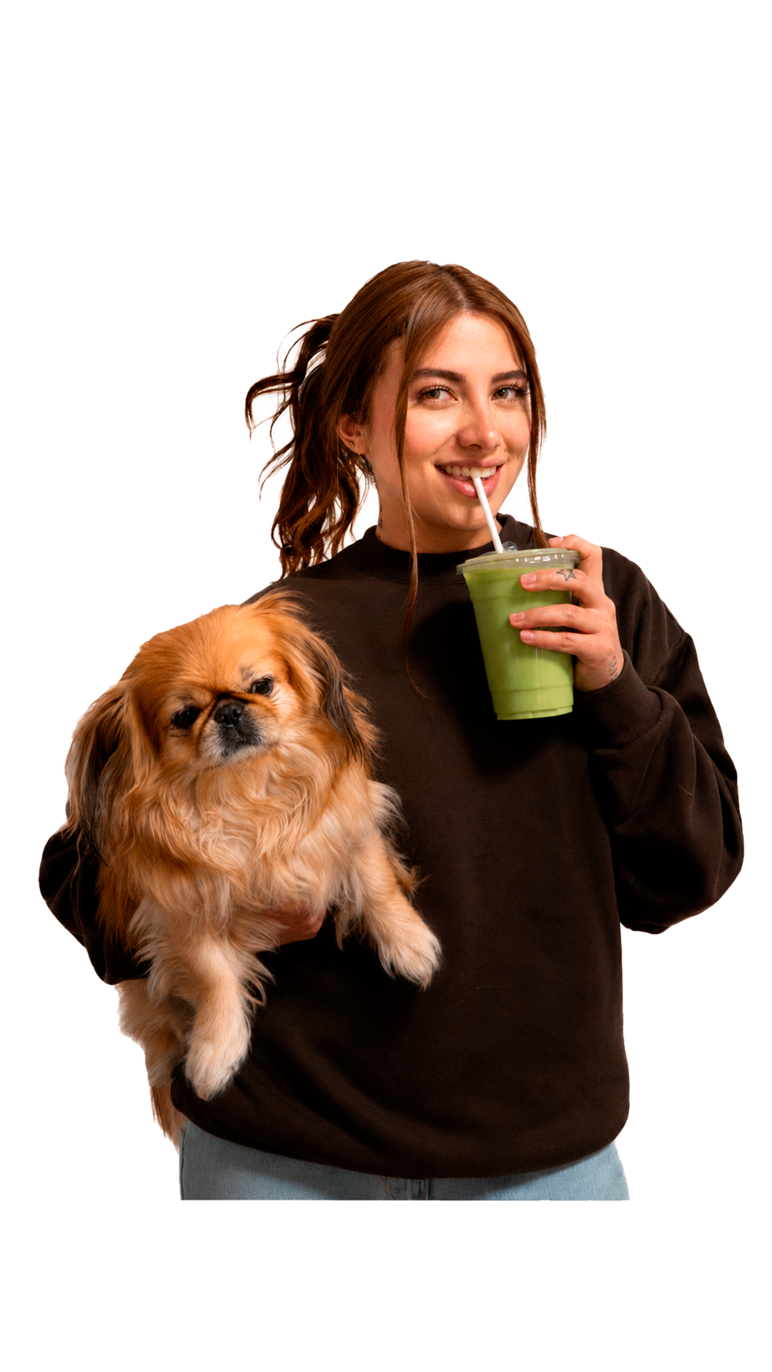 Melissa Endara con su perrito
